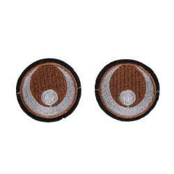 Iron-on patch / iron-on eyes ø38 mm - Brown (10 Pieces)