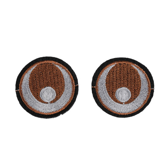Iron-on patch / iron-on eyes ø38 mm - Dark grey (40 Pieces) Iron-on patch / iron-on eyes ø38 mm - Dark grey (40 Pieces)