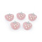 Aapplique / sew-on patch strawberry, heart - Powder (10 Pieces)