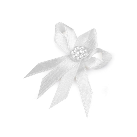 Ślubne kokardki / kotyliony handmade szerokość 40 mm - White (200 Sztuki) Ślubne kokardki / kotyliony handmade szerokość 40 mm - White (200 Sztuki)