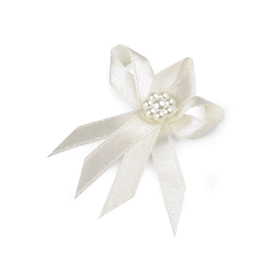 Ślubne kokardki / kotyliony handmade szerokość 40 mm - White (200 Sztuki) Ślubne kokardki / kotyliony handmade szerokość 40 mm - White (200 Sztuki)