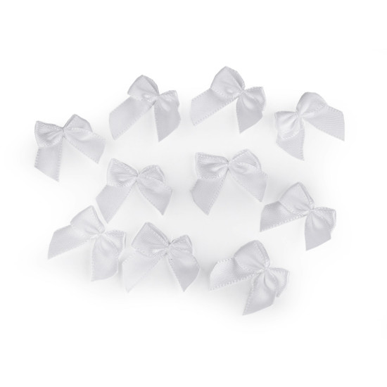 Satin bow 25x25 mm - Creamy light (20 Pieces)