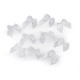 Satin bow 25x25 mm - Creamy light (20 Pieces)