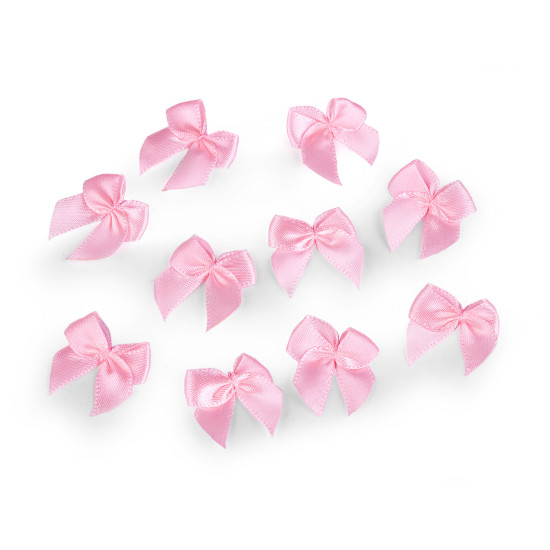 Satin bow 25x25 mm - Creamy light (20 Pieces)