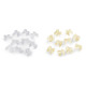 Satin bow 25x25 mm - Creamy light (20 Pieces)