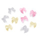 Satin bow 25x25 mm - Creamy light (20 Pieces)