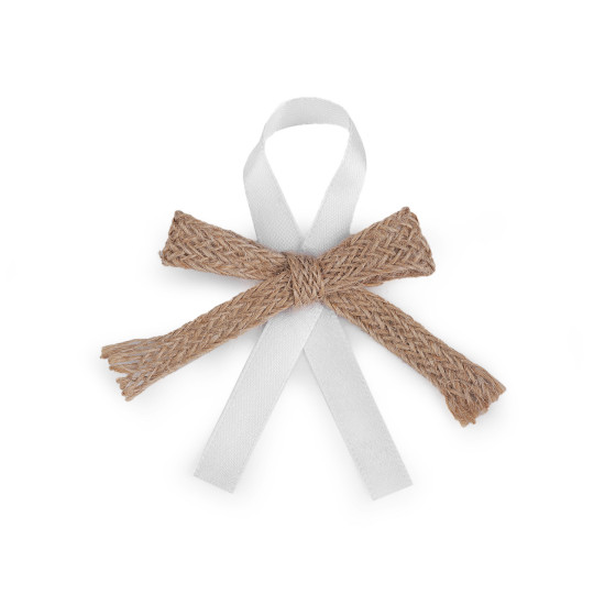 Wedding jute ribbon bow - Natural burlap (10 Pieces) Wedding jute ribbon bow - Natural burlap (10 Pieces)
