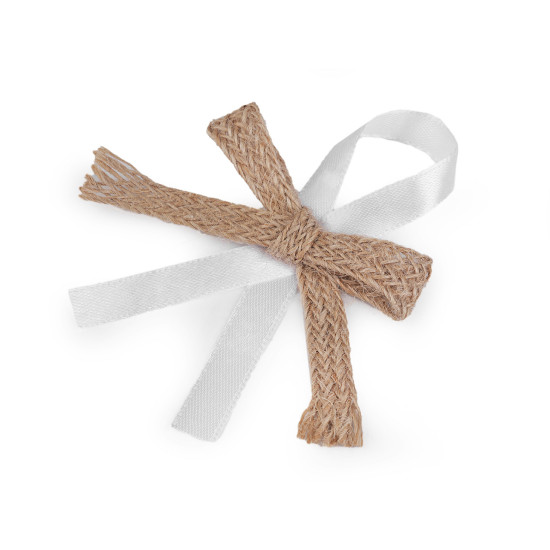 Wedding jute ribbon bow - Natural burlap (10 Pieces) Wedding jute ribbon bow - Natural burlap (10 Pieces)