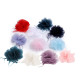 Chiffon flower with feathers, to sew-on, glue-on ø8-9 cm - Red (30 Pieces) Chiffon flower with feathers, to sew-on, glue-on ø8-9 cm - Red (30 Pieces)