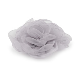 Kwiat z organzy do przyklejenia / do przyszycia ø8 cm - Jasny popiel (1 Sztuka)