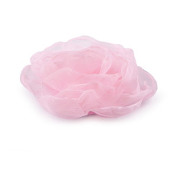 Kwiat z organzy do przyklejenia / do przyszycia ø8 cm - Różowy jasny (1 Sztuka)