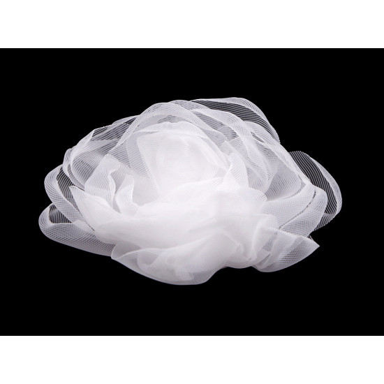 Kwiat z organzy do przyklejenia / do przyszycia ø8 cm - Różowy jasny (1 Sztuka) Kwiat z organzy do przyklejenia / do przyszycia ø8 cm - Różowy jasny (1 Sztuka)