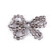 Bow made of glass beads, hand made - Grey (5 Pieces)