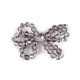 Bow made of glass beads, hand made - Grey (5 Pieces) Bow made of glass beads, hand made - Grey (5 Pieces)