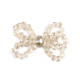Bow made of glass beads, hand made - Grey (5 Pieces) Bow made of glass beads, hand made - Grey (5 Pieces)