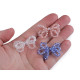Bow made of glass beads, hand made - Grey (5 Pieces) Bow made of glass beads, hand made - Grey (5 Pieces)