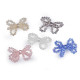 Bow made of glass beads, hand made - Grey (5 Pieces) Bow made of glass beads, hand made - Grey (5 Pieces)