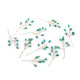 Wire twig with rhinestones, handmade - Crystal (10 Pieces) Wire twig with rhinestones, handmade - Crystal (10 Pieces)