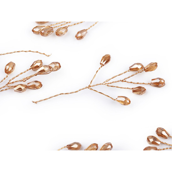 Wire twig with rhinestones, handmade - Crystal (10 Pieces) Wire twig with rhinestones, handmade - Crystal (10 Pieces)