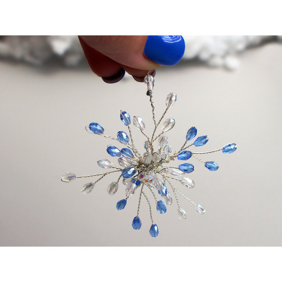 Wire twig with rhinestones, handmade - Crystal (10 Pieces) Wire twig with rhinestones, handmade - Crystal (10 Pieces)
