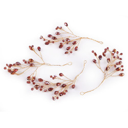Wire twig with rhinestones, handmade - Vintage pink (12 Pieces)