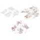 Wire twig with rhinestones, handmade - Gold (4 Pieces) Wire twig with rhinestones, handmade - Gold (4 Pieces)
