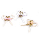 Pleated bow with a rose / boutonniere - White (60 Pieces) Pleated bow with a rose / boutonniere - White (60 Pieces)