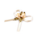 Pleated bow with a rose / boutonniere - White (60 Pieces) Pleated bow with a rose / boutonniere - White (60 Pieces)