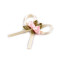 Pleated bow with a rose / boutonniere - Creamy light (10 Pieces)