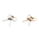 Pleated bow with a rose / boutonniere - White (60 Pieces) Pleated bow with a rose / boutonniere - White (60 Pieces)