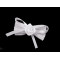 Pleated bow with a rose / boutonniere - White (10 Pieces)