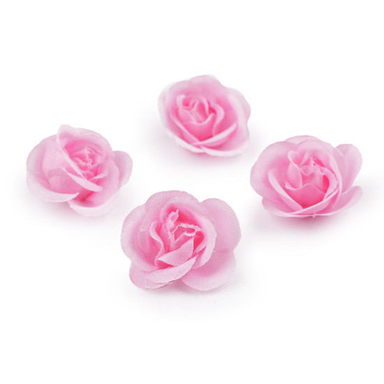 Artificial rose flower ø3 cm - Light pink (10 Pieces)