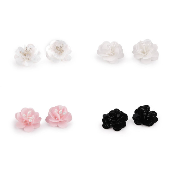 Kwiatek cekinowy z koralikami ø3,8 cm - Transparent (10 Sztuki) Kwiatek cekinowy z koralikami ø3,8 cm - Transparent (10 Sztuki)