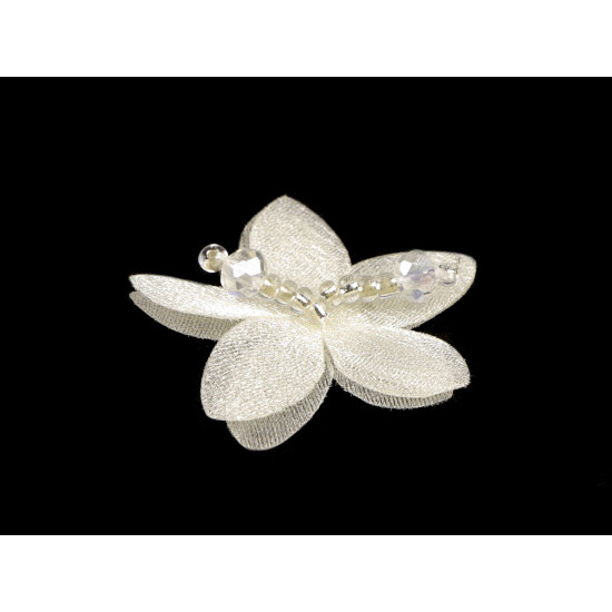 Fleur avec perles à coudre ou à coller, ø 4 cm - Poudre (10 Pièces) Fleur avec perles à coudre ou à coller, ø 4 cm - Poudre (10 Pièces)