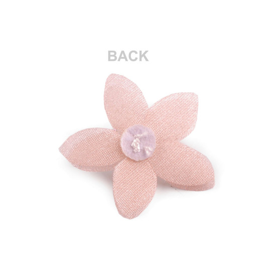 Fleur avec perles à coudre ou à coller, ø 4 cm - Poudre (10 Pièces) Fleur avec perles à coudre ou à coller, ø 4 cm - Poudre (10 Pièces)
