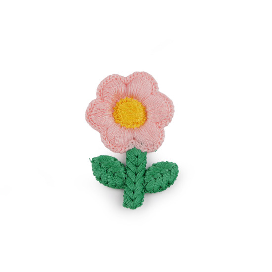 Kwiatek haftowany 3,8x6 cm - Fiolet pastela (50 Sztuki) Kwiatek haftowany 3,8x6 cm - Fiolet pastela (50 Sztuki)