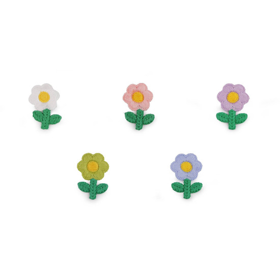 Kwiatek haftowany 3,8x6 cm - Fiolet pastela (50 Sztuki) Kwiatek haftowany 3,8x6 cm - Fiolet pastela (50 Sztuki)