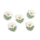 Kwiatek haftowany 2,1x2,5 cm - Biało-żółty (100 Sztuki) Kwiatek haftowany 2,1x2,5 cm - Biało-żółty (100 Sztuki)
