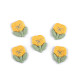 Kwiatek haftowany 2,1x2,5 cm - Biało-żółty (100 Sztuki) Kwiatek haftowany 2,1x2,5 cm - Biało-żółty (100 Sztuki)
