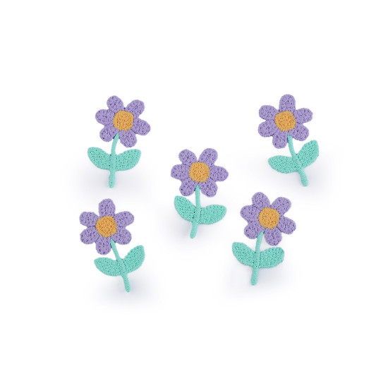 Kwiatek haftowany 2,1x3,5 cm - Pudrowy (100 Sztuki) Kwiatek haftowany 2,1x3,5 cm - Pudrowy (100 Sztuki)
