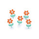 Kwiatek haftowany 2,1x3,5 cm - Pudrowy (100 Sztuki) Kwiatek haftowany 2,1x3,5 cm - Pudrowy (100 Sztuki)