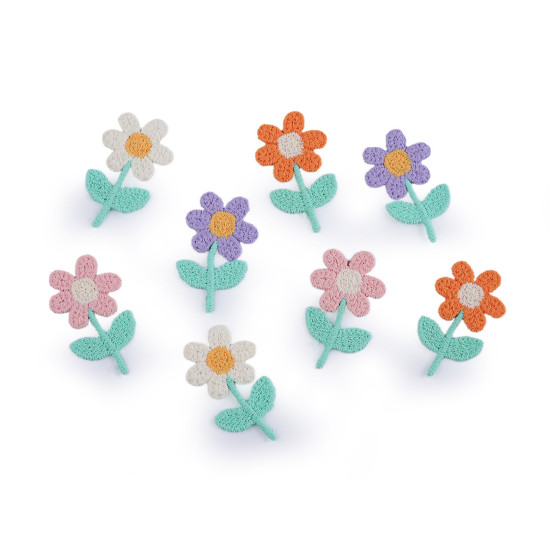 Kwiatek haftowany 2,1x3,5 cm - Pudrowy (100 Sztuki) Kwiatek haftowany 2,1x3,5 cm - Pudrowy (100 Sztuki)