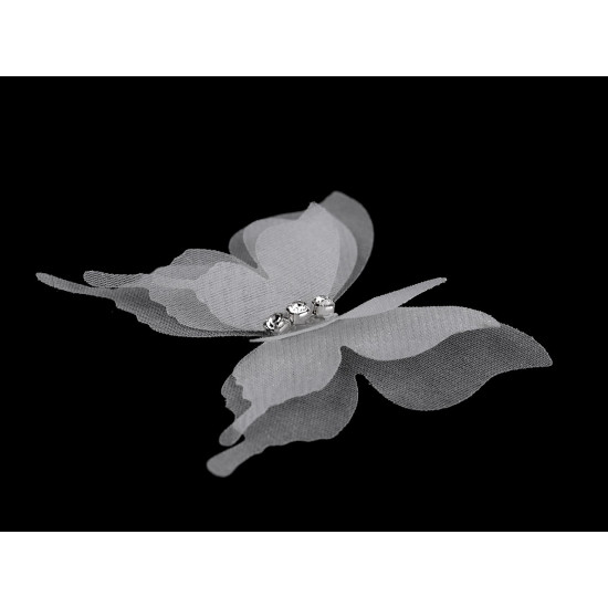 Motyl z szlifowanymi kamyczkami do przyszycia / przyklejenia, trzywarstwowy 3d - Różowy jasny (60 Sztuki) Motyl z szlifowanymi kamyczkami do przyszycia / przyklejenia, trzywarstwowy 3d - Różowy jasny (60 Sztuki)