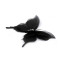 Butterfly with rhinestones, sew- or glue-on, three-layer 3d - Black (10 Pieces)