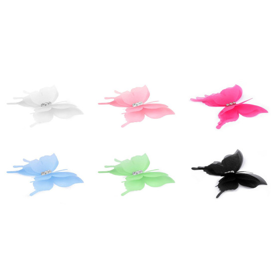 Motyl z szlifowanymi kamyczkami do przyszycia / przyklejenia, trzywarstwowy 3d - Różowy jasny (60 Sztuki) Motyl z szlifowanymi kamyczkami do przyszycia / przyklejenia, trzywarstwowy 3d - Różowy jasny (60 Sztuki)