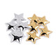 3d-weihnachtsstern, ø 30 mm - Silber (10 Stücke)
