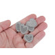 Iron-on patch heart with lurex - Silver (40 Pieces) Iron-on patch heart with lurex - Silver (40 Pieces)