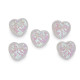 Iron-on patch with sequins, heart - Vintage pink (10 Pieces) Iron-on patch with sequins, heart - Vintage pink (10 Pieces)