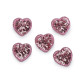 Iron-on patch with sequins, heart - Vintage pink (10 Pieces) Iron-on patch with sequins, heart - Vintage pink (10 Pieces)