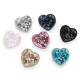 Iron-on patch with sequins, heart - Vintage pink (10 Pieces) Iron-on patch with sequins, heart - Vintage pink (10 Pieces)